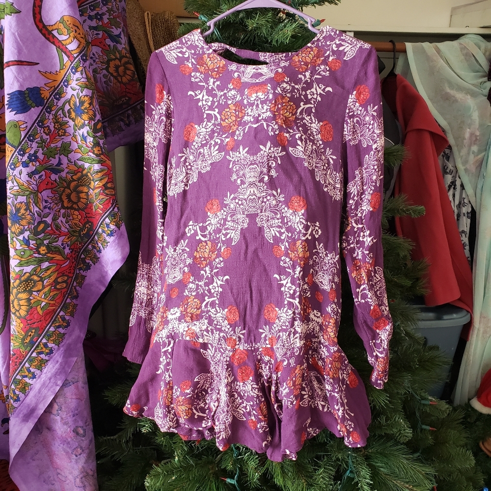 Free people purple flower dress - Picture 5 of 5